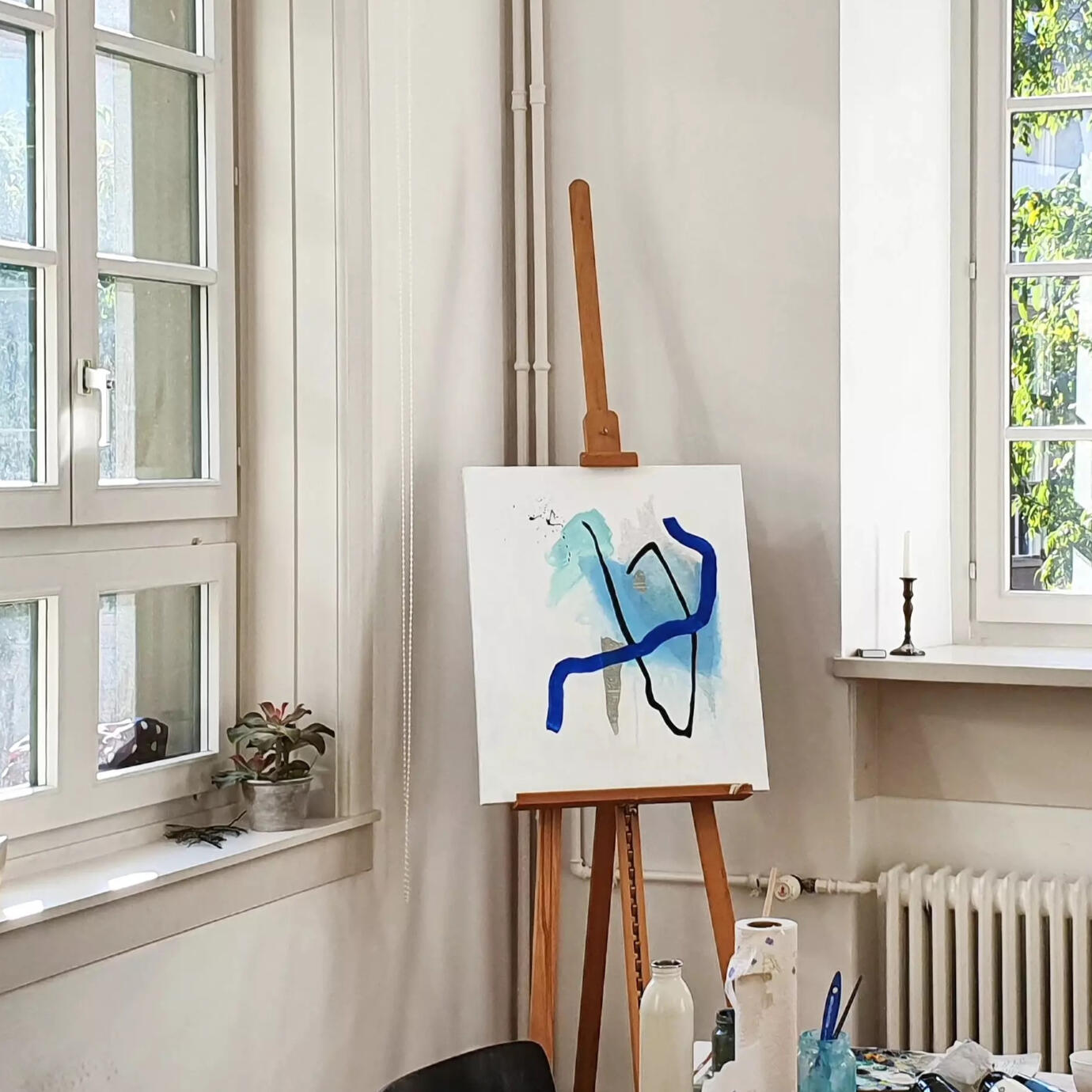 "Vorwärts", Mischtechnik auf Leinwand